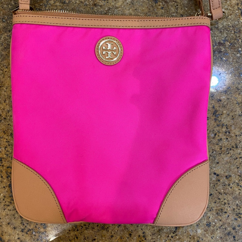 Hot Pink Tory Burch Nylon Crossbody